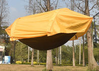 270*140cm Área exterior amarelo à prova d'água 210T Poliéster portavel tenda de acampamento 70D Ripstop Nylon rede de mosquitos rede de rede de hammock 2 em 1 fornecedor