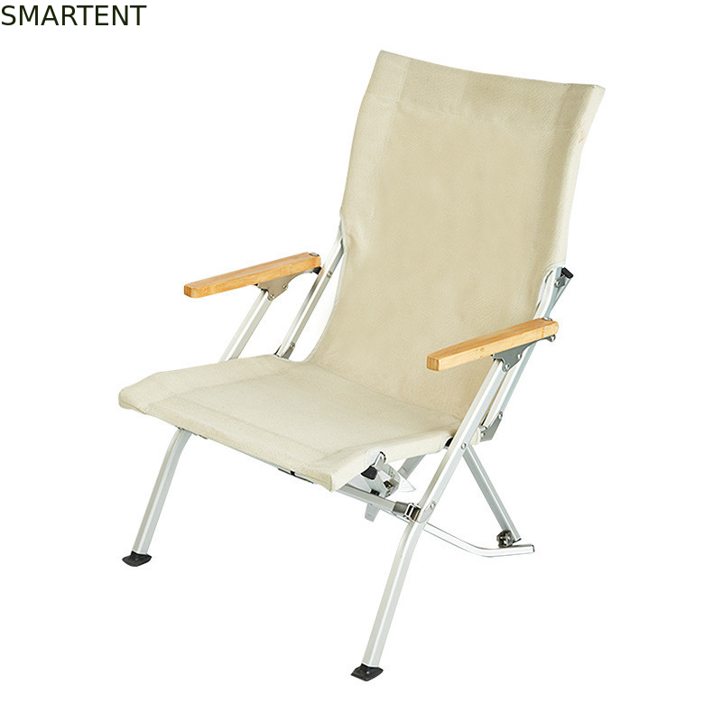 Braço de bambu de alumínio traseiro alto da cadeira 1680D do Recliner do lobo-marinho da dobradura compacta portátil fornecedor