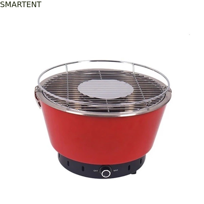 Grade vermelha exterior portátil do ASSADO do carvão vegetal do aço do metal de 35X24.5CM com ventilação ajustável fornecedor