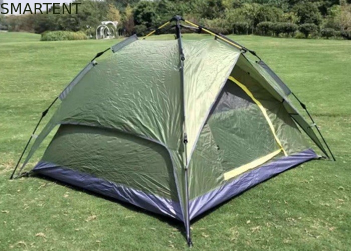 Verde exterior impermeável do poliéster das barracas de acampamento 190T de Polo PU2000mm da fibra de vidro fornecedor