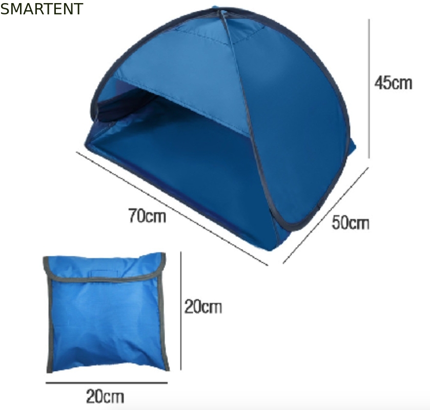 Barraca exterior azul dobrável de pouco peso 70X50X45cm do PNF do abrigo de Sun do poliéster das barracas de acampamento 190T acima fornecedor