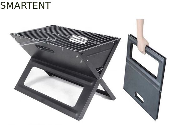 Comprar Imprensa de perfurador de acampamento fresca de aço preta que carimba a grade de 45cm Dia Portable Folding Charcoal Barbecue Fabricação em linha