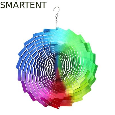 Comprar Multi girador de aço impresso UV colorido do vento do jardim 30*30cm Fabricação em linha