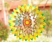 Estilo nórdico criativo do girador de aço inoxidável brilhante do vento do jardim da flor fornecedor
