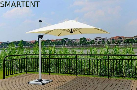 comprar suporte deslocado exterior do granito do guarda-chuva do guarda-chuva do pátio de 2.5M Deluxe Rome Aluminum Fabricação em linha