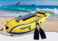 Barco inflável do PVC do excursionista amarelo da praia, barcos infláveis do reforço para o esporte de água fornecedor