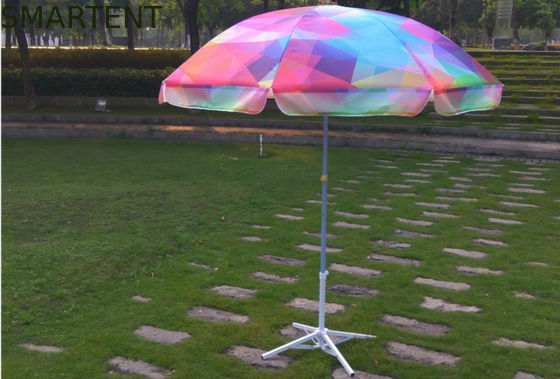 comprar Parasol do poliéster da polegada 190T do guarda-chuva 48 do para-sol da praia do pátio da cor de 120CM multi Fabricação em linha