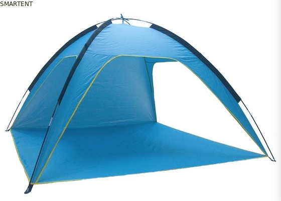 Blue Silver Coated 4-Person 210*210*130CM Polyester Beach Awning Tendas de acampamento ao ar livre com proteção UV à prova de água fornecedor