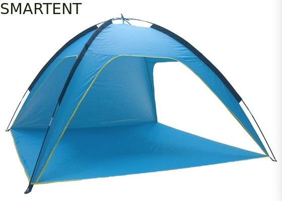 Comprar Blue Silver Coated 4-Person 210*210*130CM Polyester Beach Awning Tendas de acampamento ao ar livre com proteção UV à prova de água Fabricação em linha