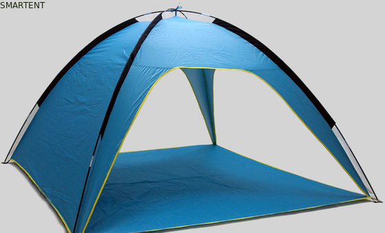 Blue Silver Coated 4-Person 210*210*130CM Polyester Beach Awning Tendas de acampamento ao ar livre com proteção UV à prova de água fornecedor