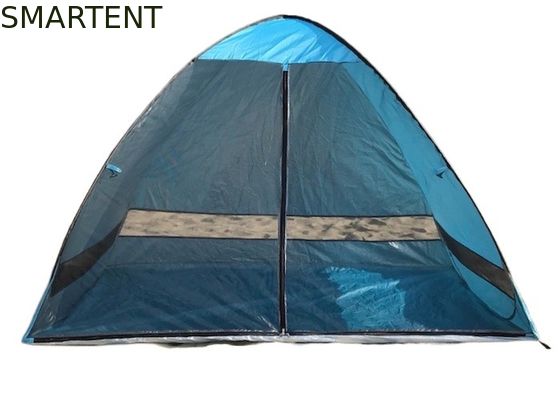 Comprar A praia de acampamento exterior revestida de prata azul do poliéster de 210*120*130CM estala acima barracas Fabricação em linha