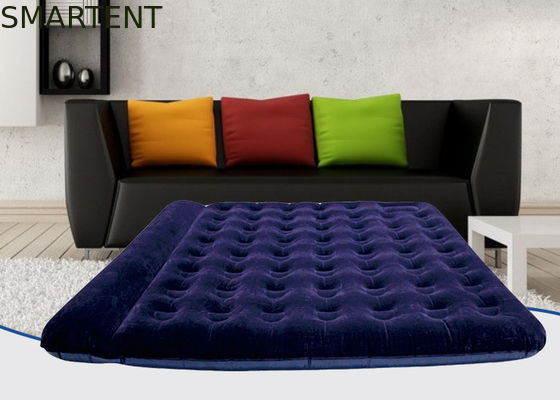 Comprar Único colchão de ar reunido dobrável do PVC escuro - colchão inflável dobro azul construído no descanso Fabricação em linha