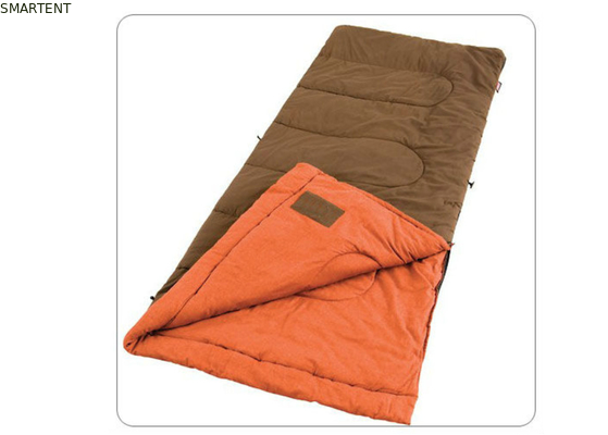 Envelope retangular de flanela castanha castanha Sacos de dormir de algodão de montanha para uso único fornecedor