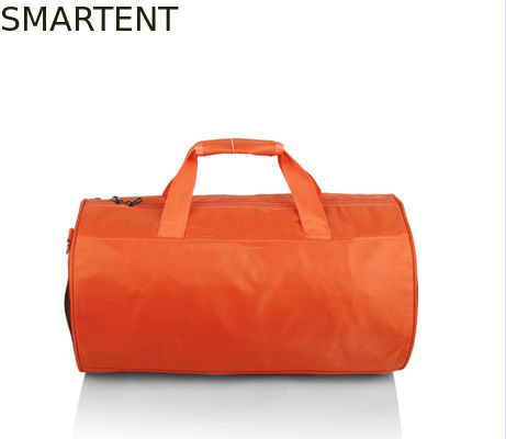 Comprar 45*25cm Peso leve para o exterior Cor Laranja Resistente à água Poliéster revestido Oxford Barrel Sacos de viagem Fabricação em linha