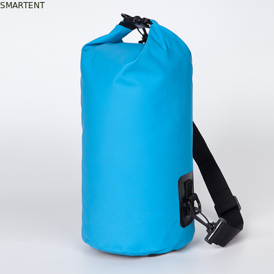 18*40CM Azul Saco Seco de Tela de PVC Selo Camping Praia Rafting Overboard Saco de tubo à prova d'água leve 5L - 30L Com Faixa fornecedor