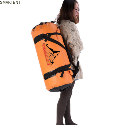 Sacos de viagem à prova d'água de cor laranja de 60L 600D Sacos de duffel esportivos fornecedor