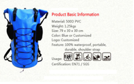 20L saco impermeável do tambor do PVC do curso 500D que Backpacking sacos impermeáveis fornecedor