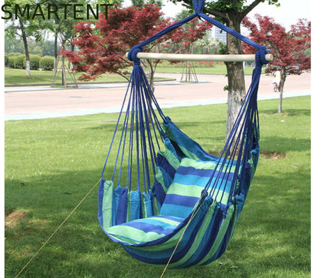 Comprar Lona grossa da cor azul feita sob encomenda exterior que balança a cadeira de suspensão de acampamento portátil do quarto do dormitório da rede Fabricação em linha