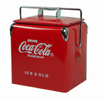 Caixa refrigeradora externa metálica cor vermelha personalizada portátil 13L 32x22x36CM fornecedor