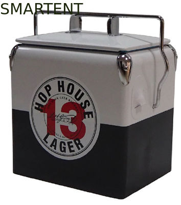 Comprar Caixa refrigeradora externa metálica cor vermelha personalizada portátil 13L 32x22x36CM Fabricação em linha