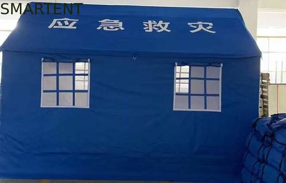 Comprar O poliéster azul exterior Oxford de 2x3M Disaster Relief Tent pintou o dossel de aço do tubo Fabricação em linha