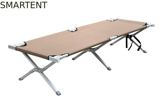 Comprar Cor caqui de alumínio exterior 190x74x40CM da cama de acampamento da dobradura do tubo 1200D Oxford Fabricação em linha