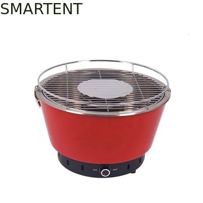 Comprar Grade vermelha exterior portátil do ASSADO do carvão vegetal do aço do metal de 35X24.5CM com ventilação ajustável Fabricação em linha