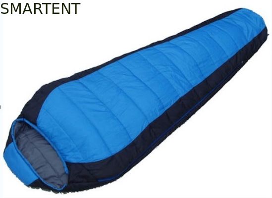 Comprar sacos-cama impermeáveis alaranjados pretos feitos sob encomenda da montanha do curso do poliéster 190T de 230x80x50CM Fabricação em linha