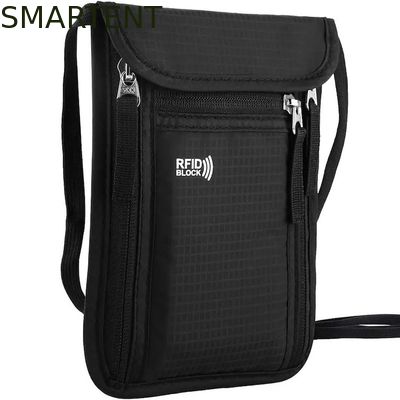 Comprar Bolsas de viagem personalizadas à prova d'água carteira de pescoço com bloqueio de RFID porta passaporte com alça de ombro Fabricação em linha