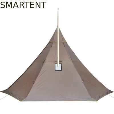 Comprar 70D Ripstop Poliéster Tenda de acampamento ao ar livre à prova de vento abrigo de camada dupla com fogão Fabricação em linha