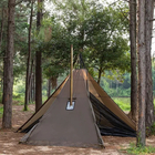 70D Ripstop Poliéster Tenda de acampamento ao ar livre à prova de vento abrigo de camada dupla com fogão fornecedor