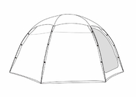 Tenda de acampamento ao ar livre de policotão impermeável octogonal com poste de estrutura de alumínio 4*4*2.4M fornecedor