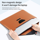 Moda Luxo Marrom PU Laptop Liner Case Manga Saco Para Profissionais On-The-Go fornecedor