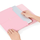 13' 'Pink PU Protector Sling Bag Flap Velcro para porta portátil fornecedor