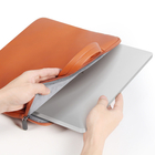 Bolsas de manga de laptop PU com fecho de fecho de fecho com almofada de espuma de 7 mm e alça de ombro fornecedor