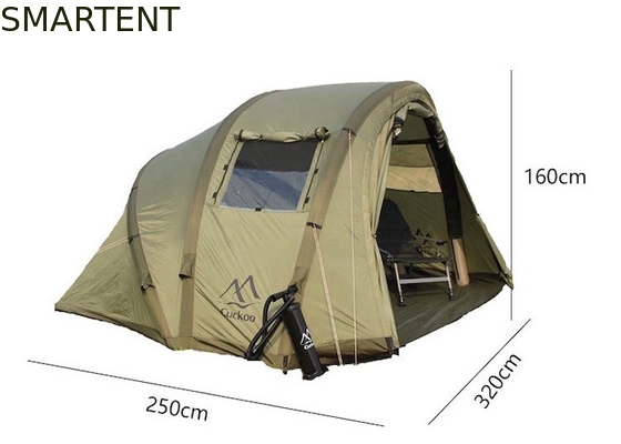 2 pessoas abrigo de pesca impermeável 210D Oxford inflável tendas de acampamento 320 * 250 * 160CM fornecedor