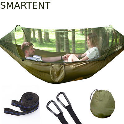 Comprar Automático de abertura rápida Leve Verde do Exército 210T Hammock de Nylon 250 * 120CM Com Mosquito Net Para acampamento ao ar livre Fabricação em linha