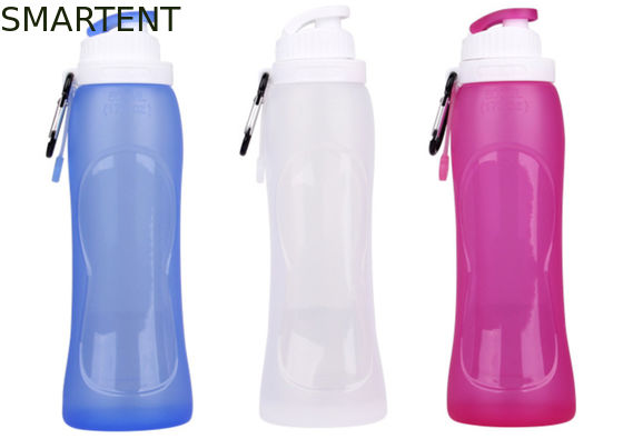 Comprar Garrafa dobrável azul dos esportes do silicone das garrafas de água 500ML do exercício Fabricação em linha