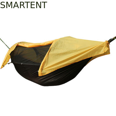 Comprar 270*140cm Área exterior amarelo à prova d'água 210T Poliéster portavel tenda de acampamento 70D Ripstop Nylon rede de mosquitos rede de rede de hammock 2 em 1 Fabricação em linha