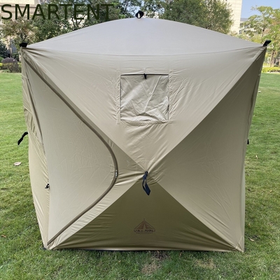 Tendas de caça portáteis de plástico poliéster revestidas com revestimento de PU 210D Oxford 150*150*170CM fornecedor