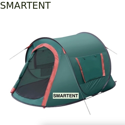 7.2FT*4.5FT*40Inch Fácil Configuração 2 Pessoas Azul Poliéster Impermeável Pop Up Camping Tent Com Janela de malha ventilada fornecedor