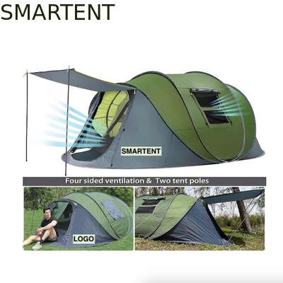 Tenda de acampamento de 4 a 6 pessoas com portas duplas e janelas de malha de ventilação fornecedor