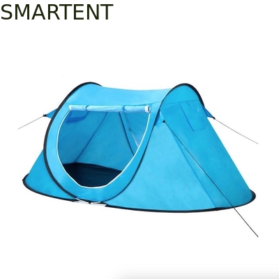 86.6*37.4*47.2 Inch Blue Pop Up Camping Tent With Ventilated Mesh Windows Capacidade de 2 pessoas Design à prova d'água fornecedor