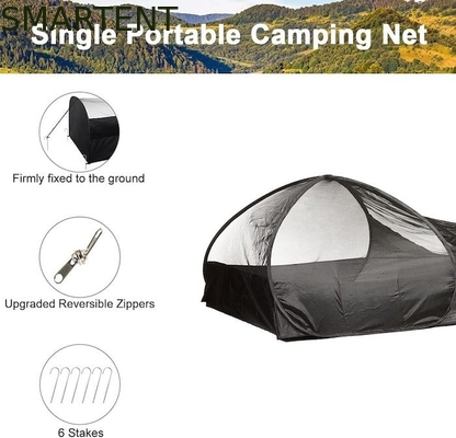 82.6*27.6*19.7 polegadas Negro Fácil Pop Up Camping Tents com piso à prova d'água Fibra de vidro Pole Carry Bag para 1 pessoa fornecedor