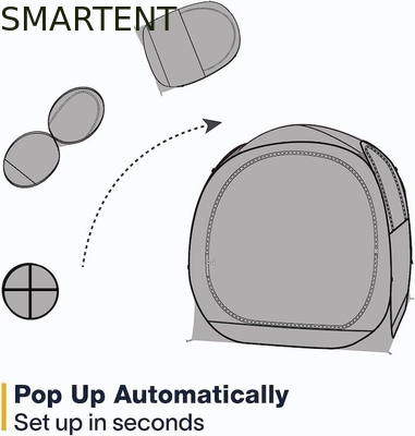160*160*160CM Tenda de acampamento transparente ao ar livre com estrutura de aço resistente Proteção UV Poliéster fornecedor