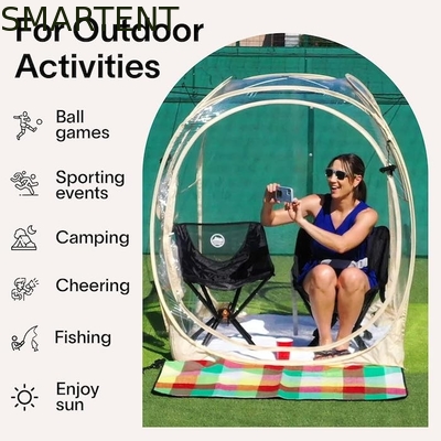 50*50*62'inch exterior PVC transparente impermeável de fibra de vidro estrutura única de camada Pop Up tenda esportiva com proteção UV fornecedor