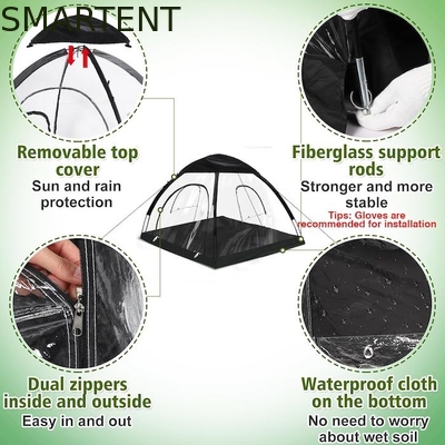 71*71*65'Inch 4-Person TPU Transparente Fibra de Vidro Quadro Rápido Configurar Protecção UV Impermeável Pop Up Sports Tent fornecedor
