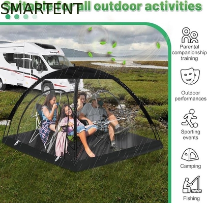 71*71*65'Inch 4-Person TPU Transparente Fibra de Vidro Quadro Rápido Configurar Protecção UV Impermeável Pop Up Sports Tent fornecedor