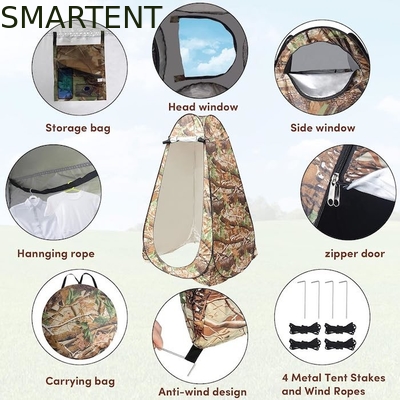 47.2*47.2*74.8 polegadas Camuflagem personalizada 190T Poliéster Pop Up Tendas de privacidade com proteção UV Design à prova d'água fornecedor