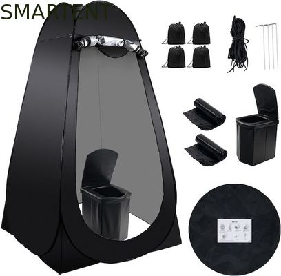 Comprar 47.2*47.2*74.8 polegadas de prata preta revestida de poliéster Pop Up tenda de privacidade com proteção UV para eventos de camping praia Fabricação em linha